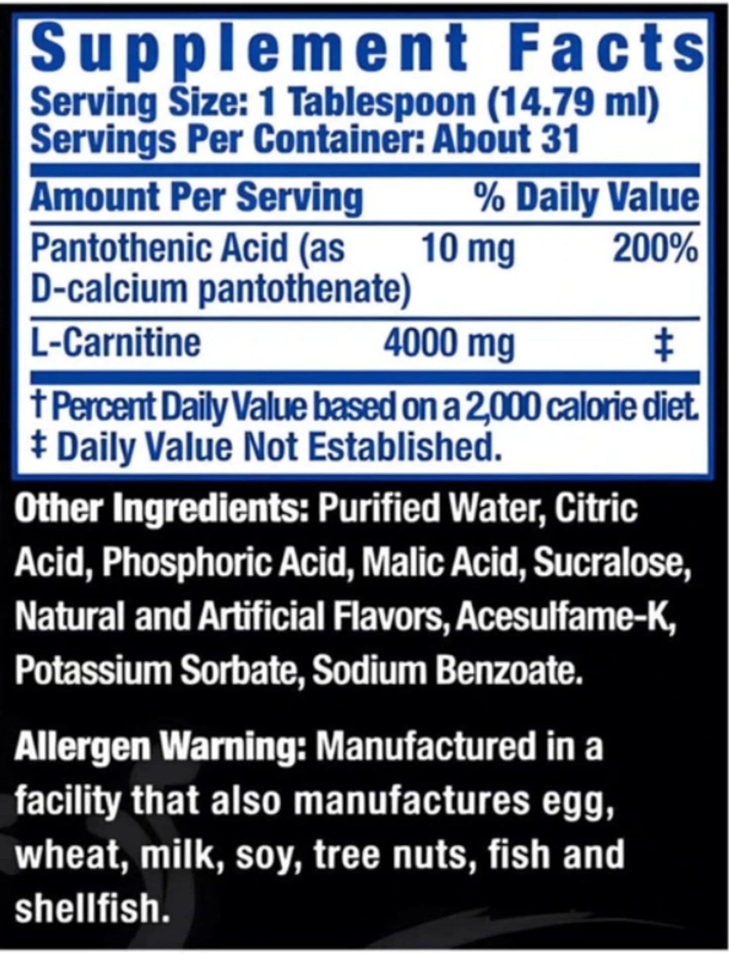 L Carnitine XS 4000 Liquid | Ronnie Coleman