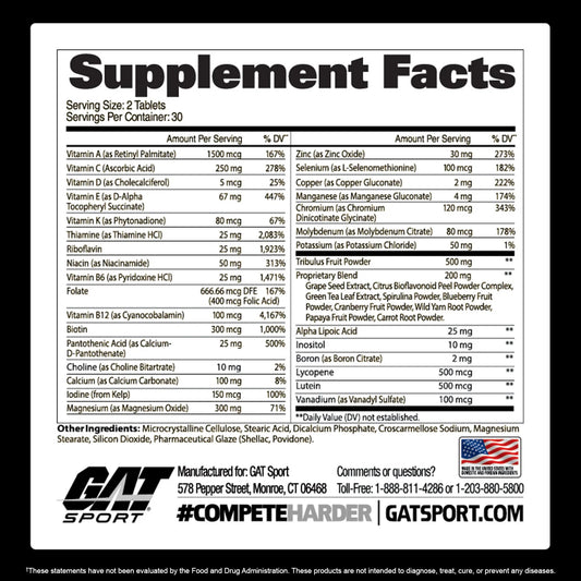 MENS MULTI+TEST VITAMIN | Gat Sports