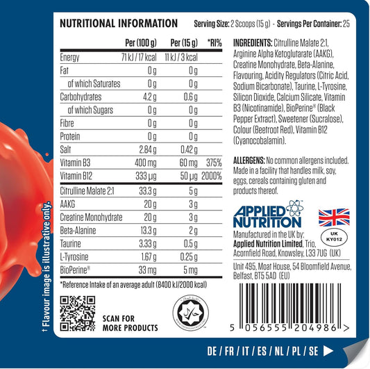 Pump 3g Zero Stim Caffeine Free | Applied Nutrition