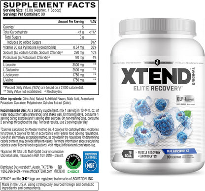 XTEND Original Elite Recovery | XTEND BCAA 90 SERVS