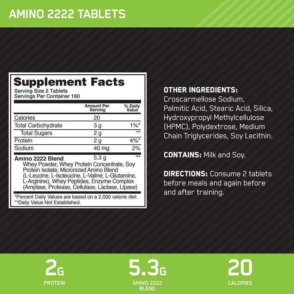 Superior Amino 2222 Tabs | Optimum Nutrition