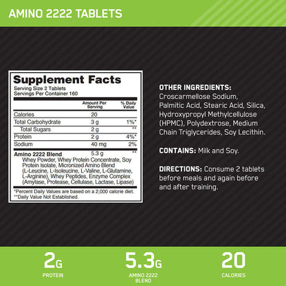 Superior Amino 2222 Tabs | Optimum Nutrition
